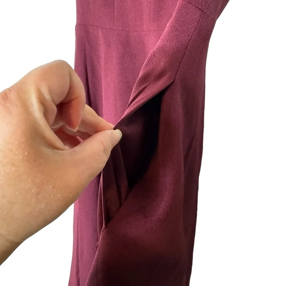 Dress The Population Catalina Dress in Burgundy Small - Picture 4 of 11